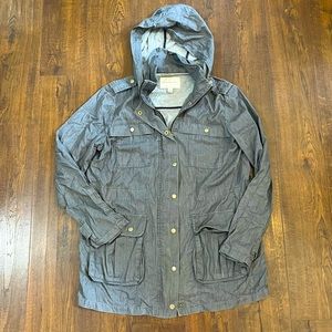 Banana Republic Lightweight 100% Cotton Hooded Jacket